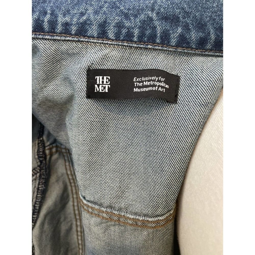 vintage Metropolitan Art Denim Jacket Statue Of Liberty New York Mens XS - Picture 3 of 5